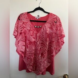 **Notations Pink Floral Blouse size medium.
